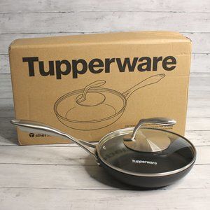 Tupperware Chef Series II Non Stick 8" Fry Pan with Stainless Steel Glas…